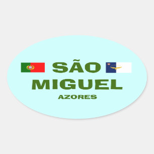 Ovalada Azores - pegatina del óvalo de Miguel Azores del