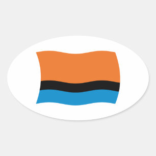 Ovalada Bandera de los Chagos Pegatina
