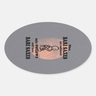 Ovalada Bari Saxes Pegatina de ovales ilegal