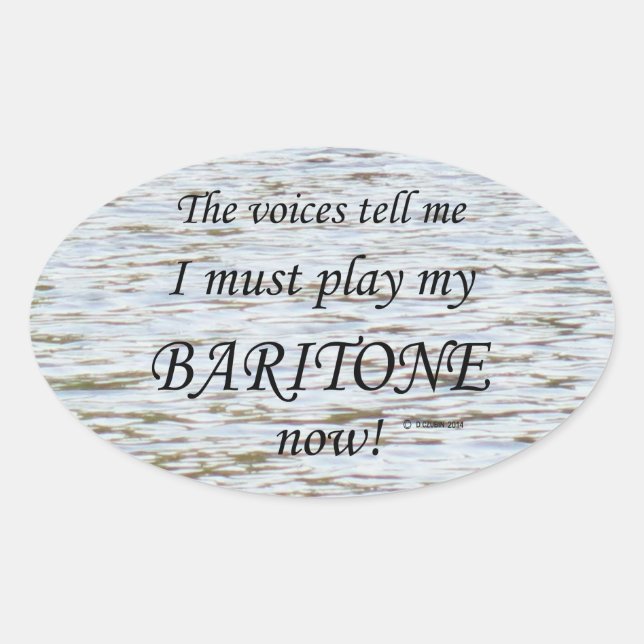 Ovalada Baritone Voices dice que debe jugar al Pegatina Ov (Anverso)
