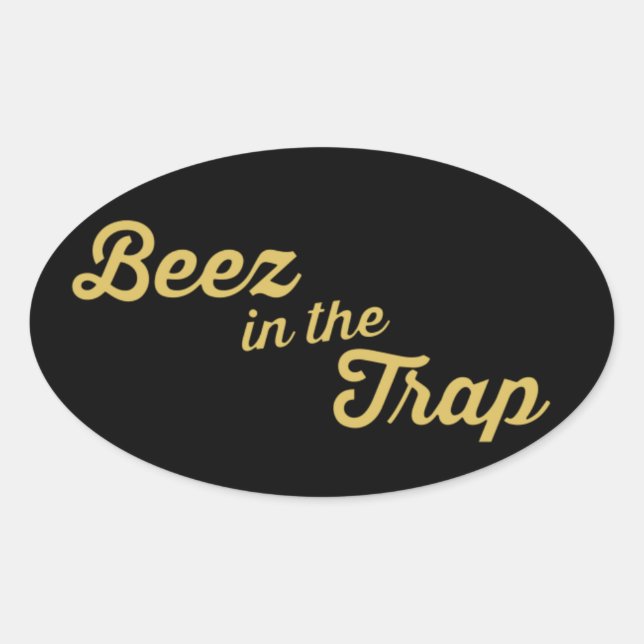 Ovalada Beez en el Pegatina de la trampa (Anverso)
