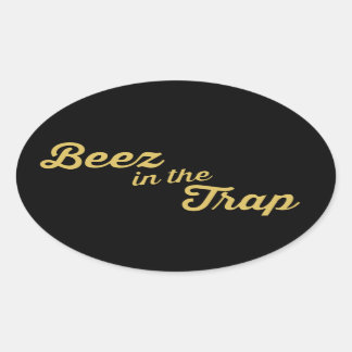 Ovalada Beez en el Pegatina de la trampa