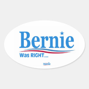 Ovalada Bernie era pegatina interior correcto