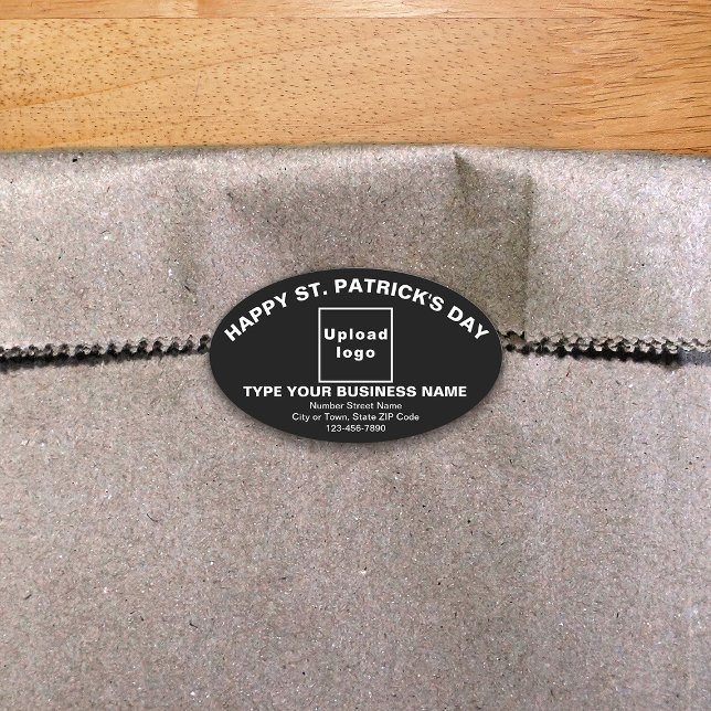 Ovalada Black Saint Patrick Business Oval Shape Pegatina (Subido por el creador)