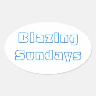 Ovalada Blazing Sundays Oval Pegatina