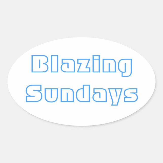 Ovalada Blazing Sundays Oval Pegatina (Anverso)