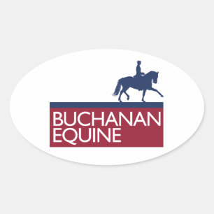 Ovalada Buchanan Equine Pegatina