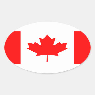 Ovalada Canadá* Bandera Pegatina de Oval de estilo europe