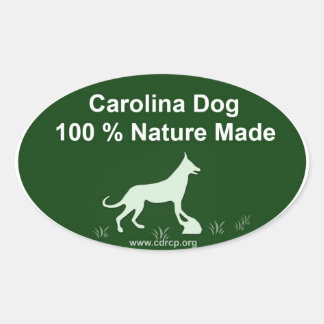 Ovalada Carolina Dog Pegatina