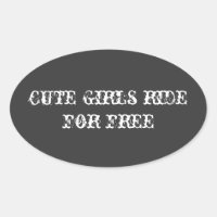 "chicas lindos viajan gratis" pegatina de casco