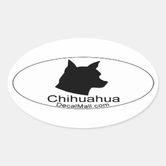 Ovalada Chihuahua Auto Window Decal Pegatina