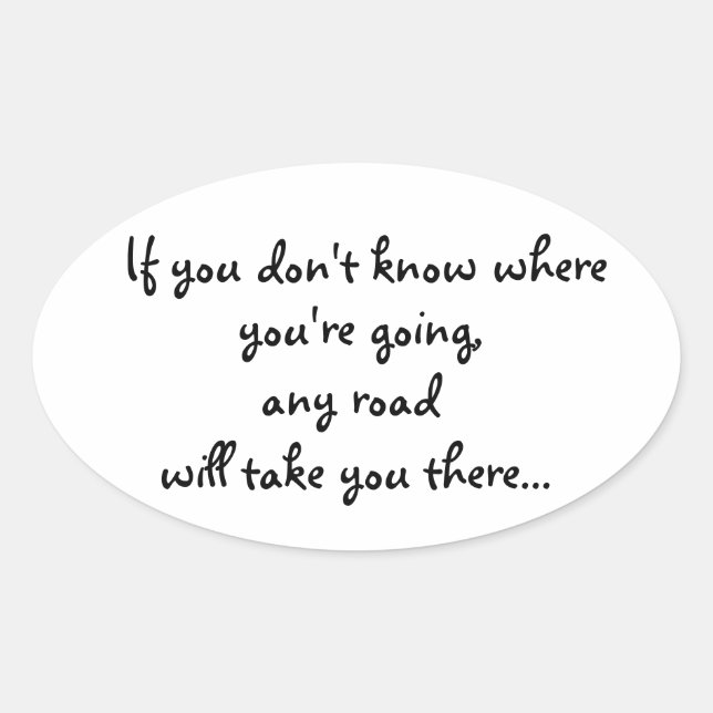 Ovalada Cualquier pegatina Road-oval (Anverso)