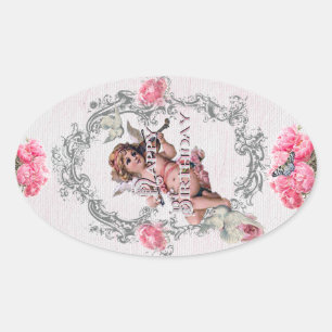 Ovalada Cumpleaños - Lino Blanco - Pegatina