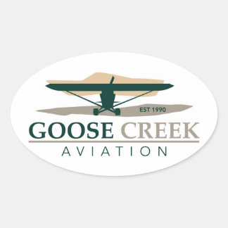 Ovalada Decal del Pegatina de Aviación de Goose Creek