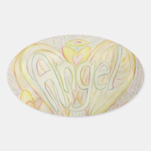 Ovalada Decretos del Pegatina de arte de palabras Inspirad