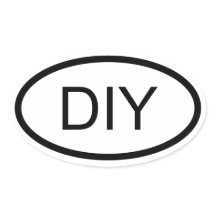 DIY Euro Style Oval Pegatina