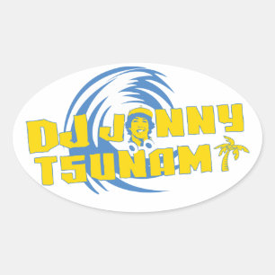 Ovalada DJ Jonny Tsunami Pegatina