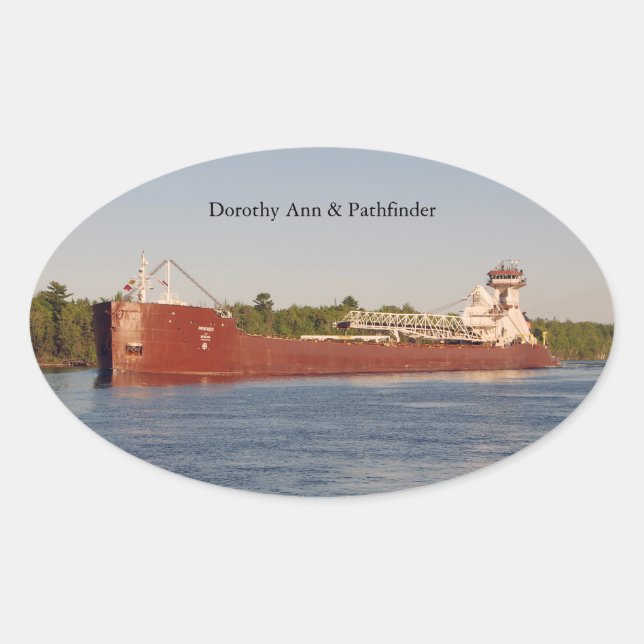 Ovalada Dorothy Ann y Pathfinder Pegatina (Anverso)