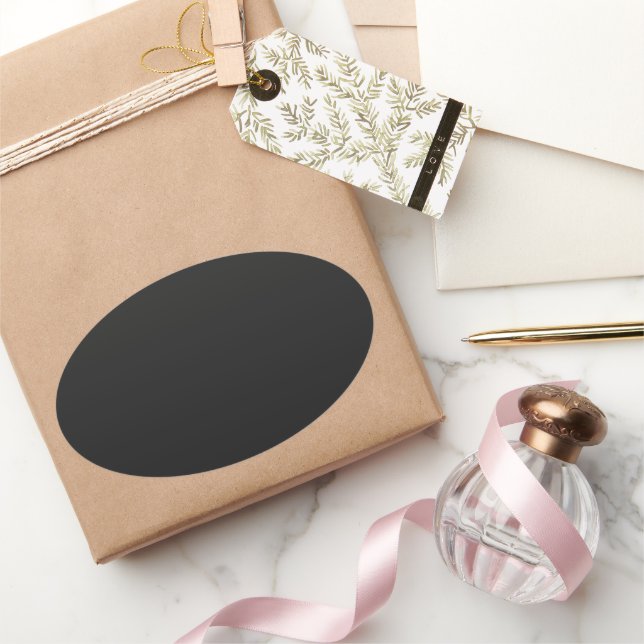 Ovalada Eerie Black Oval Pegatina (Regalar)