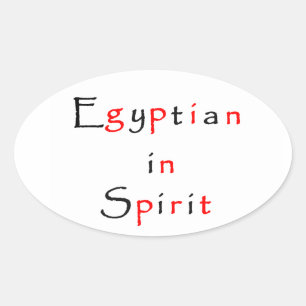 Ovalada Egipcio en pegatina de Spirit-oval