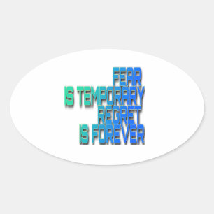 Ovalada el miedo es Pegatina temporal