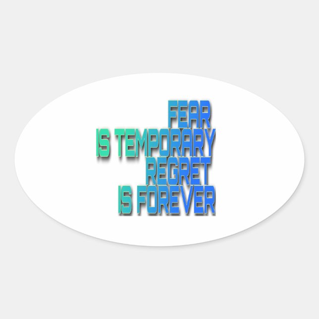 Ovalada el miedo es Pegatina temporal (Anverso)
