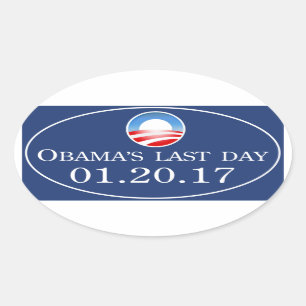 Ovalada El último Pegatina de Obama en el día 2017