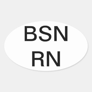 Ovalada Enfermería BSN, Pegatina