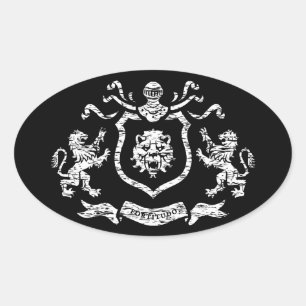 Ovalada Escudo medieval de armas - Pegatina