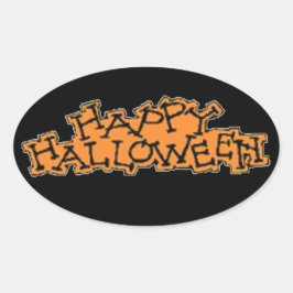 Ovalada Feliz Halloween - Pegatina