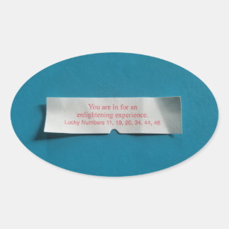 Ovalada Fortune Cookie Pegatina