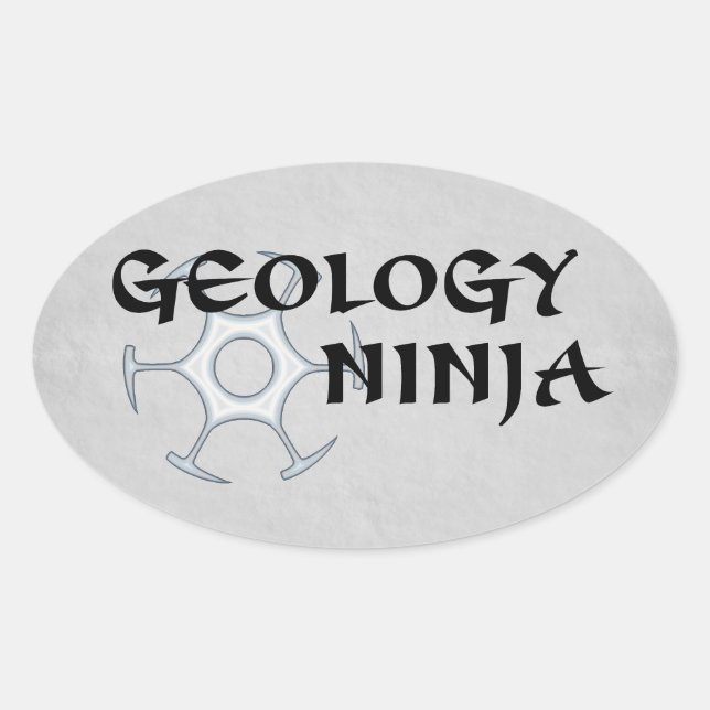 Ovalada Geology Ninja Pegatina (Anverso)