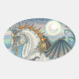 Ovalada Gótico APLICADO UNICORN, PEGATINA DE CABALLO DE HA