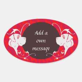 Ovalada Gran Pegatina de Dane