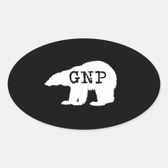 Ovalada Gran Pegatina de Ronda de Prepper del Norte (Anverso)