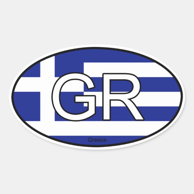 Ovalada Grecia Pegatina del euro (Anverso)
