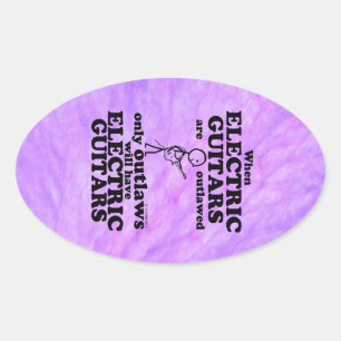 Ovalada Guitars eléctricos Pegatina de ovales ilegalizado
