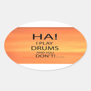 Ovalada Ha Drums Oval Pegatina
