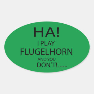 Ovalada Ha Flugelhorn Oval Pegatina