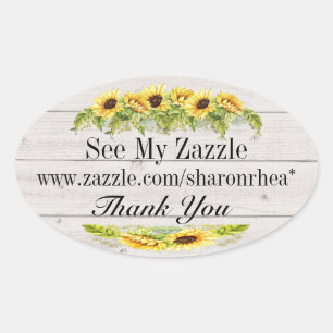 Ovalada Hazlo tu propio Pegatina de girasol