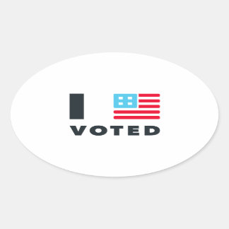 Ovalada He votado Pegatina