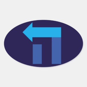 Ovalada Hillary Hey Hebrew Oval Pegatina