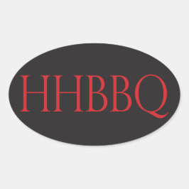 Ovalada Howling Hog Barbecue Euro Pegatina