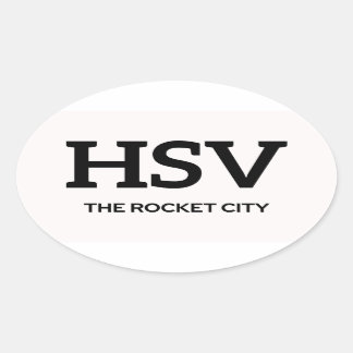 Ovalada Huntsville IATA Pegatina 1