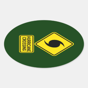 Ovalada Huracán Crossing Pegatina