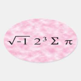 Ovalada i 8 suma pi Texto negro sobre Pegatina de óvalo ro