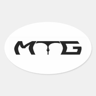 Ovalada Importe de Gap - pegatina negro del texto