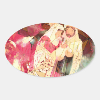 Ovalada "La Sagrada Familia" ~ Pegatina Óval