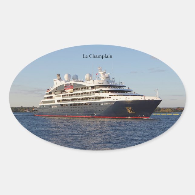 Ovalada Le Champlain pegatina (Anverso)