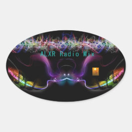 Ovalada Logotipo de radio Decal pegatina